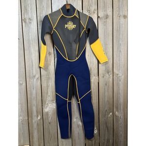 Prodigy 3.2mm Full Wetsuit Size 4 Neoprene Back Zip Surf Dive